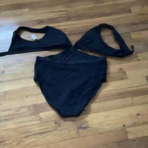 Aerie Black Two-Piece Swimsuit
